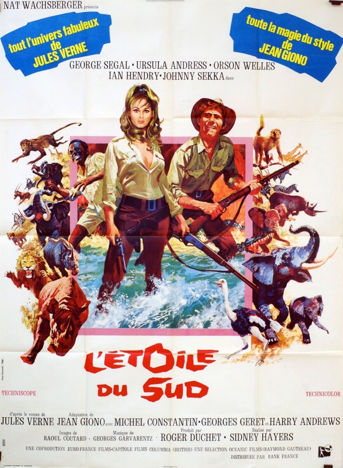 L’ÉTOILE DU SUD, JULES VERNES MOVIE POSTER ORIGINAL 120x160 GEORGE SEGAL