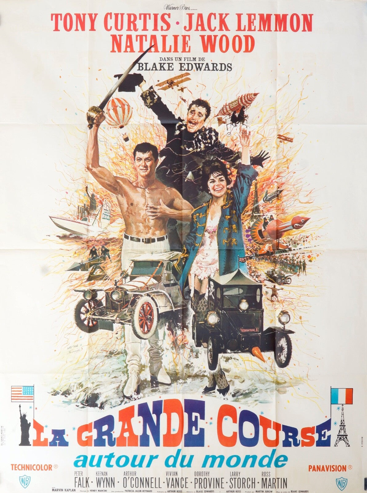 LA GRANDE COURSE movie poster ORIGINAL 120x160 TONY CURTIS