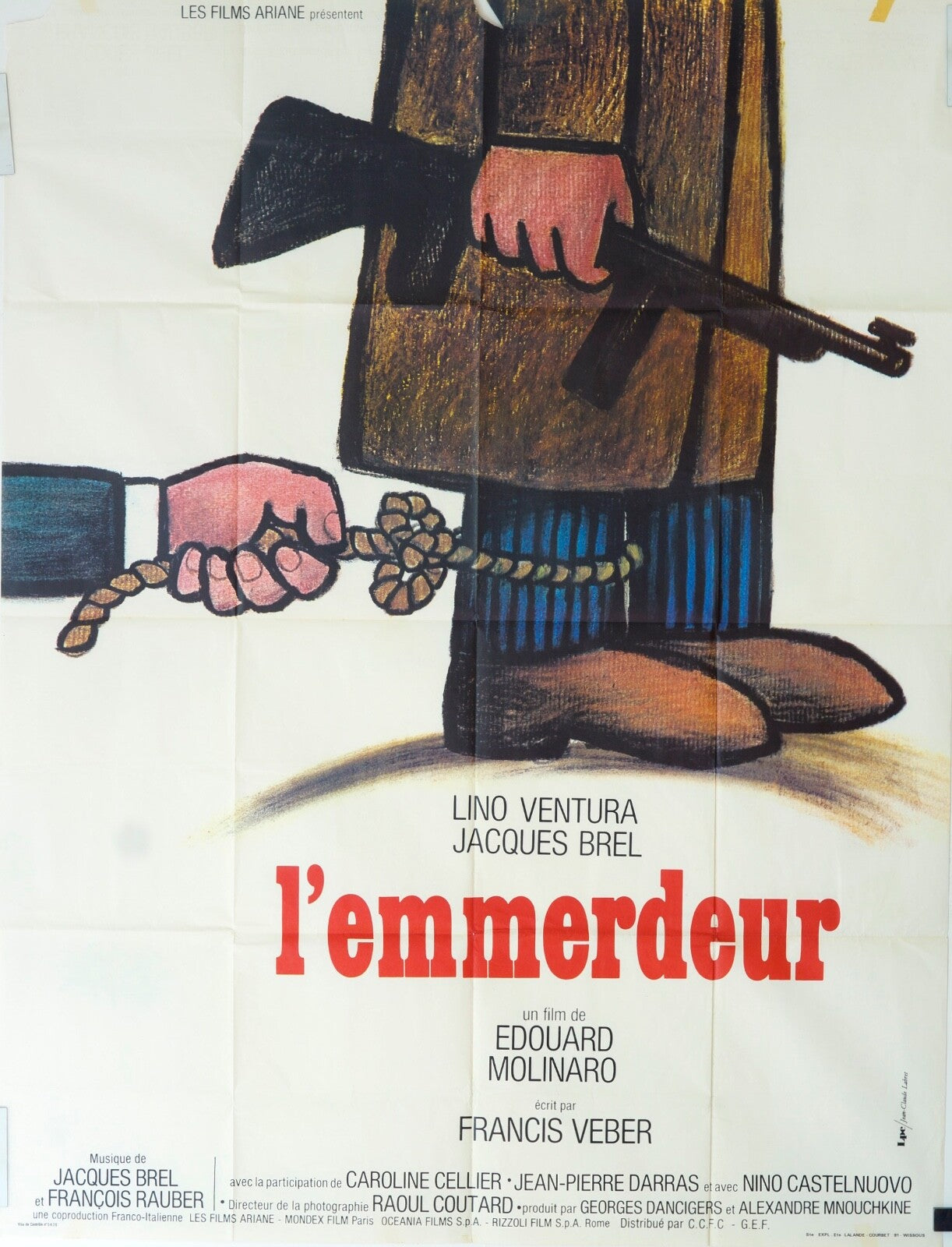L’EMMERDEUR ORIGINAL MOVIE POSTER 120x160 LINO VENTURA