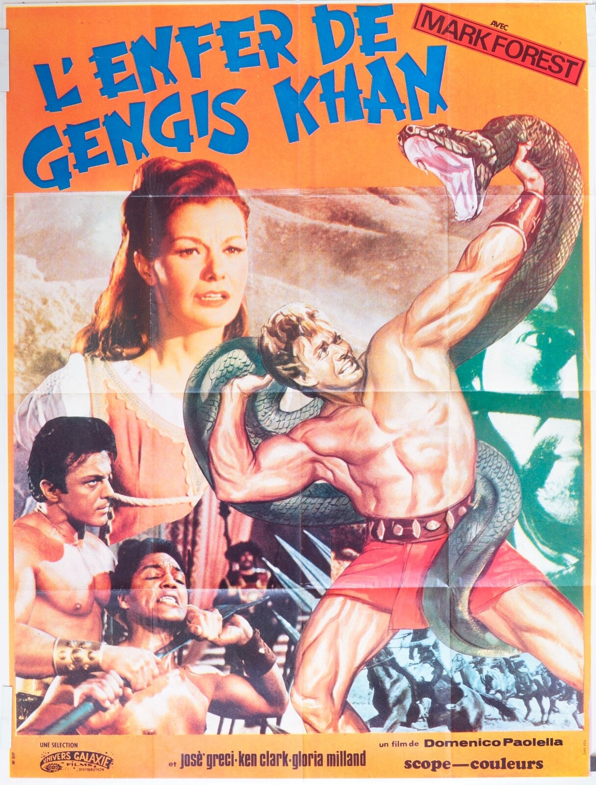 L’ENFER DE GENGIS KHAN DURAS MOVIE POSTER ORIGINAL 120x160 JOSE GRECI