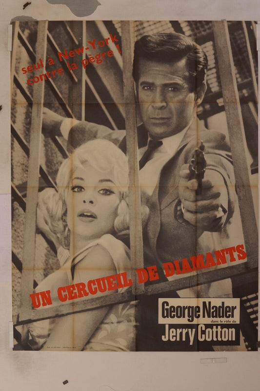 UN CERCUEIL DE DIAMANTS MOVIE POSTER ORIGINAL (120x160)   GEORGE NADER