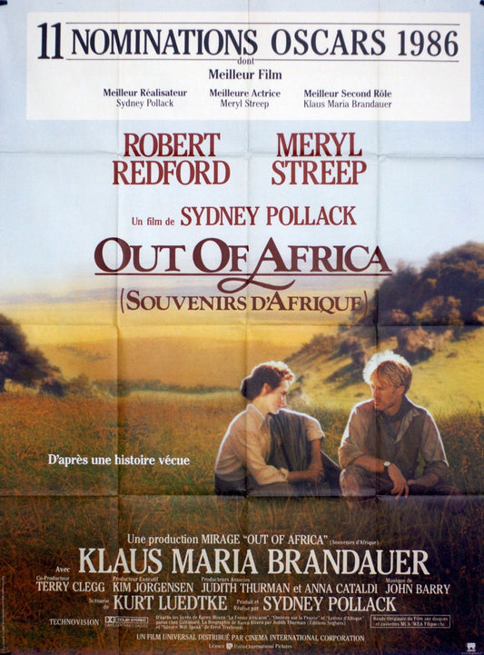 OUT OF AFRICA  ROBERT REDFORD ORIGINAL MOVIE POSTER 120x160