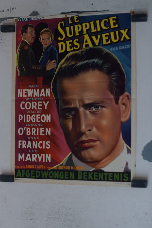 LE SUPPLICE DES AVEUX (POSTER ORIGINAL BELGE) 30x55 ARNOLD LAVEN