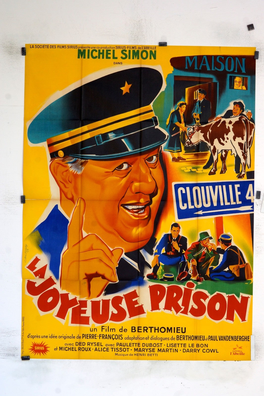 LA JOYEUSE PRISON MICHEL SIMON MOVIE POSTER ORIGINAL 120x160