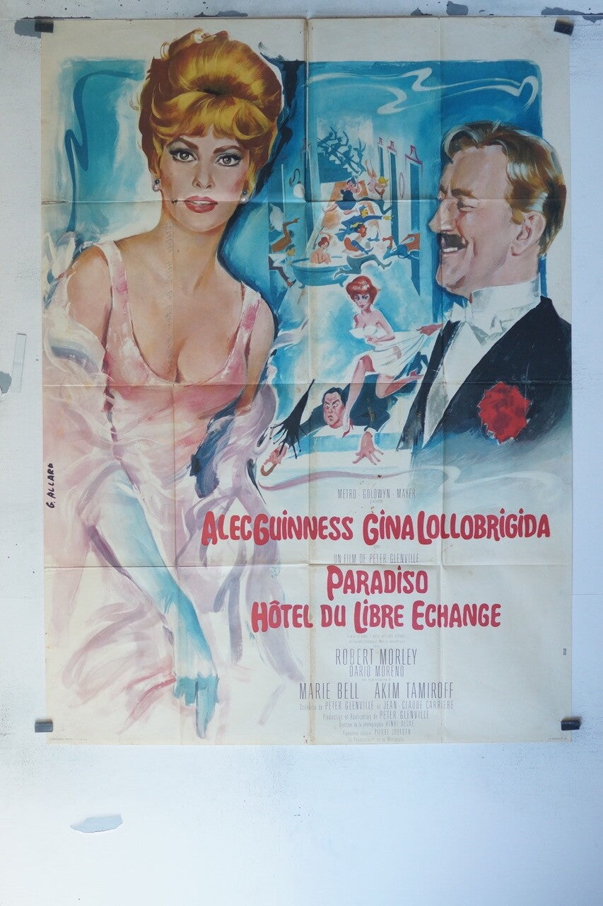 PARADISO HOTEL DU LIBRE ÉCHANGE MOVIE POSTER ORIGINAL 120x160 ALEC GUINNESS