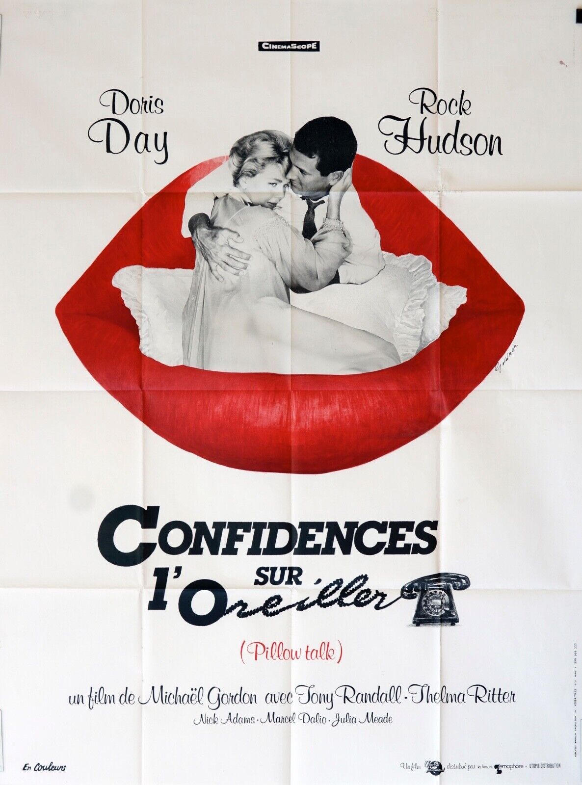 CONFIDENCES SUR L’OREILLER MOVIE POSTER  ORIGINAL (120X160) DORIS DAY