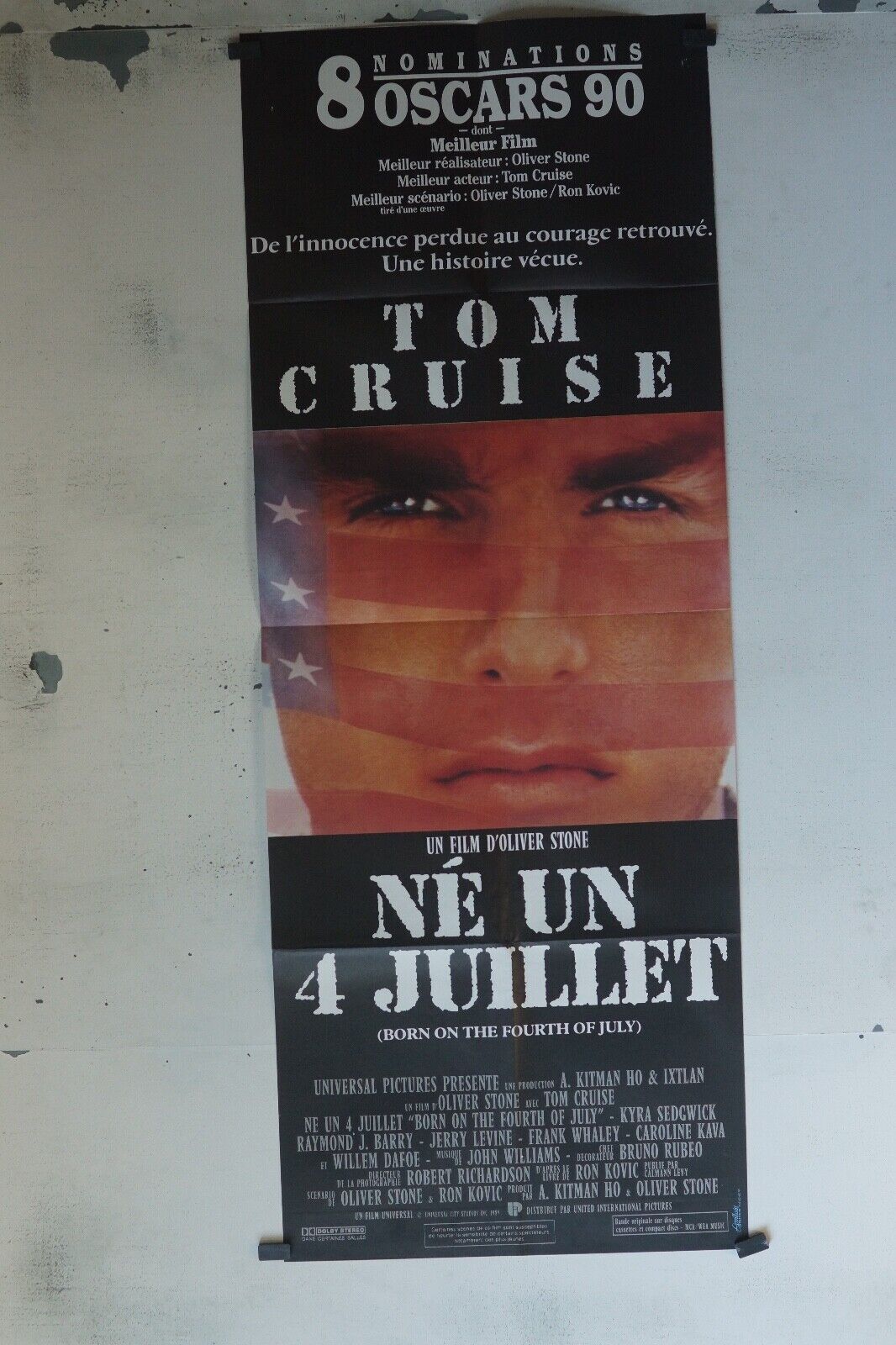 NÉ UN 4 JUILLET POSTER ORIGINAL 60x160 TOM CRUISE