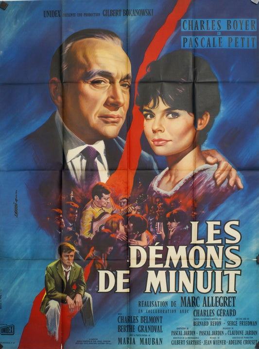 LES DÉMONS DE MINUIT CHARLES BOYER TONY FERRER MOVIE POSTER ORIGINAL 120x160