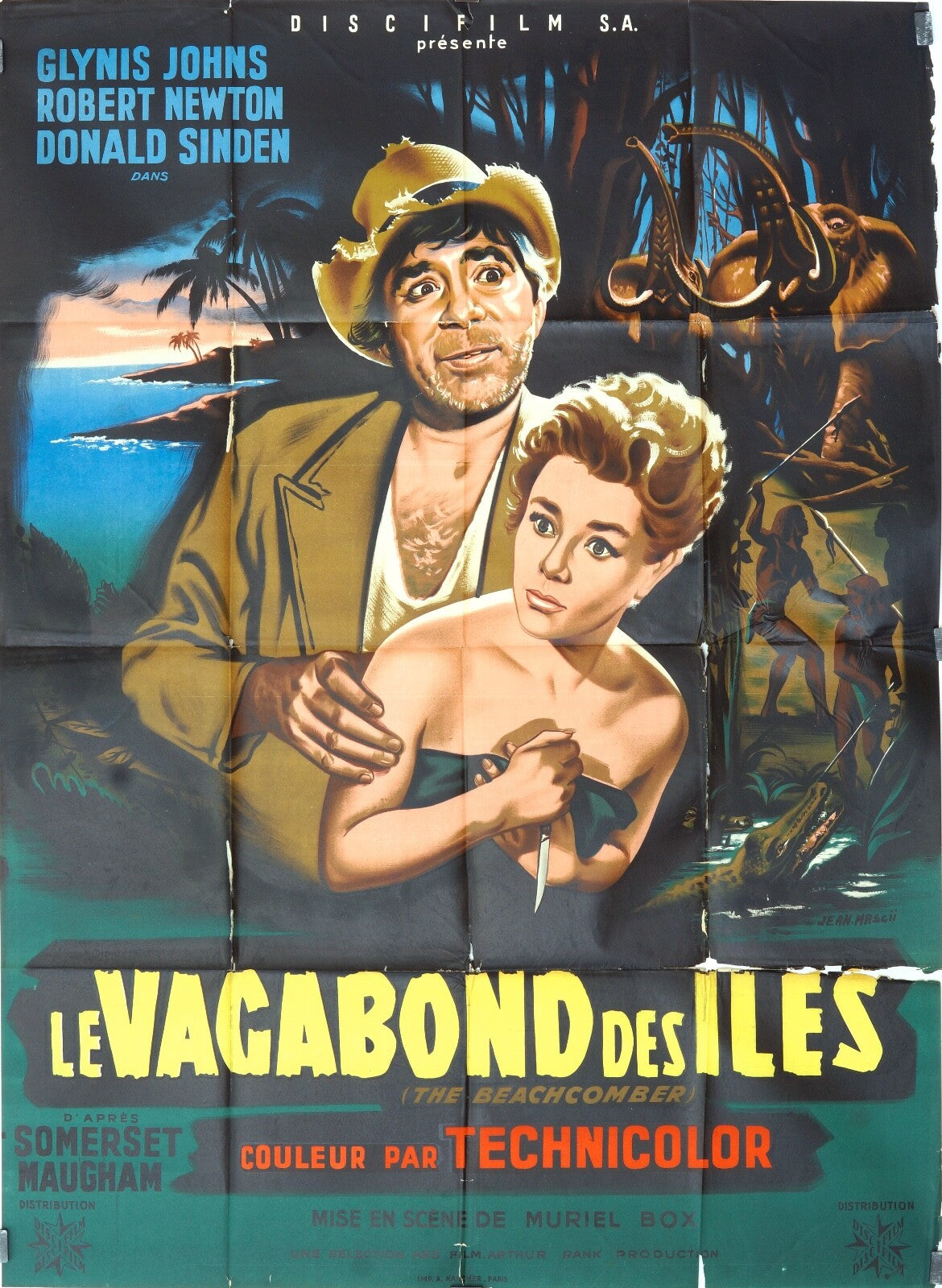 LE VAGABOND DES ILES  GLYNIS JOHNS 120X160 MOVIE POSTER ORIGINAL