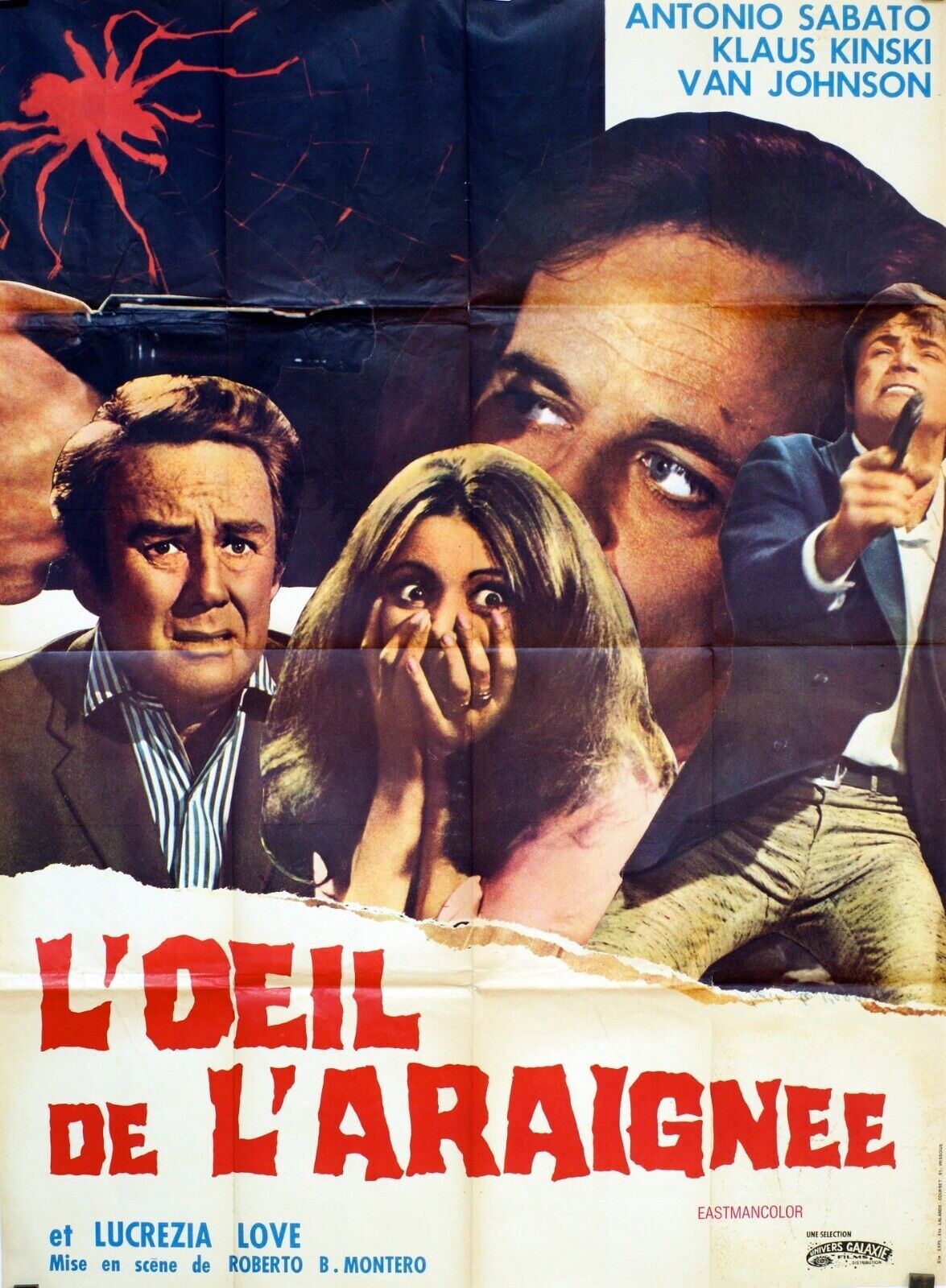 L’ŒIL DE L’ARAIGNÉE MOVIE POSTER ORIGINAL 120x160 ANTONIO SABATO