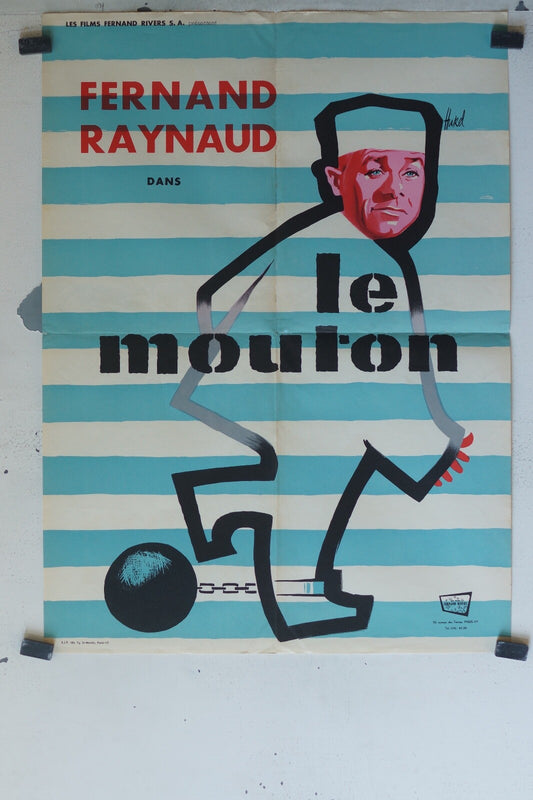 MOUTON (LE) MOVIE POSTER ORIGINAL (60X80) Fernand Raynaud , Danièle Lebrun
