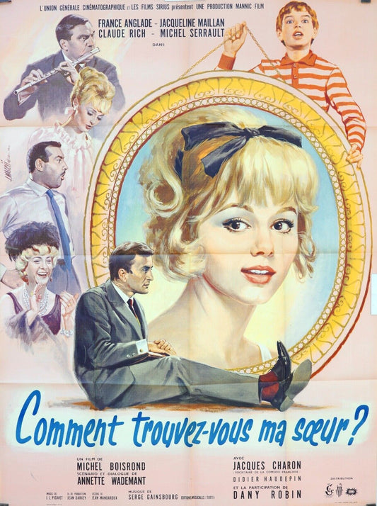 COMMENT TROUVEZ-VOUS MA SŒUR ? MOVIE POSTER ORIGINAL 120x160 France ANGLAIDE