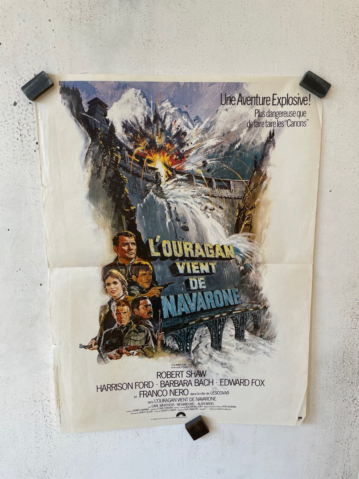 L’OURAGAN VIENT DE NAVARONNE POSTER ORIGINAL (40X60) HARRISON FORD – BARBARA
