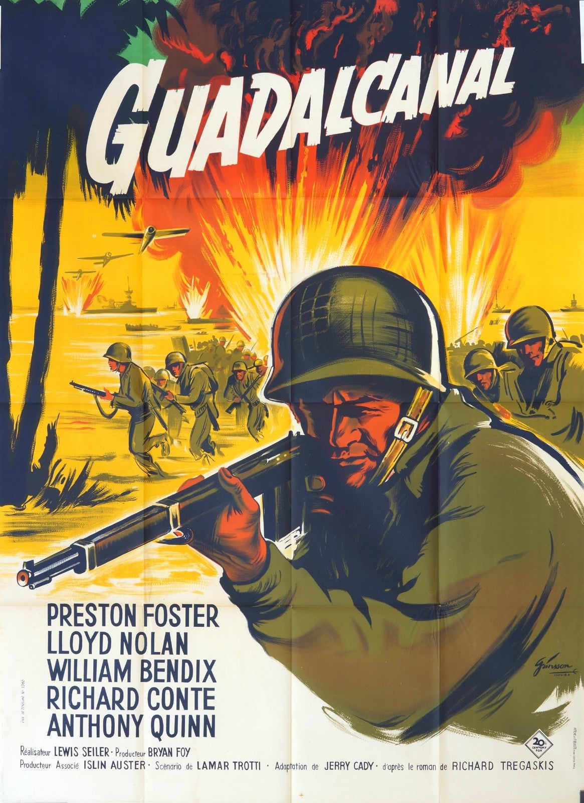GUADALCANAL PRESTON FOSTER POSTER ORIGINAL 120x160