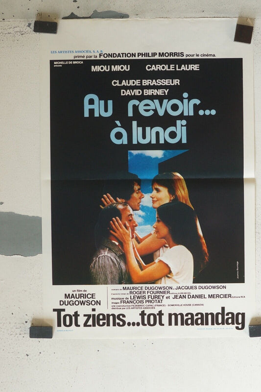 AU REVOIR …À LUNDI MOVIE POSTER ORIGINAL (55X37) MIOU MIOU