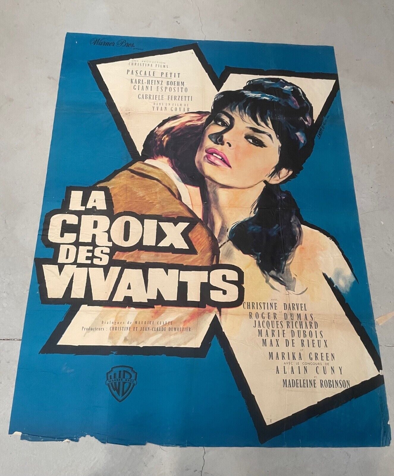 LA CROIX DES VIVANTS ORIGINAL POSTER 120X160 CHRISTINE DARVEL