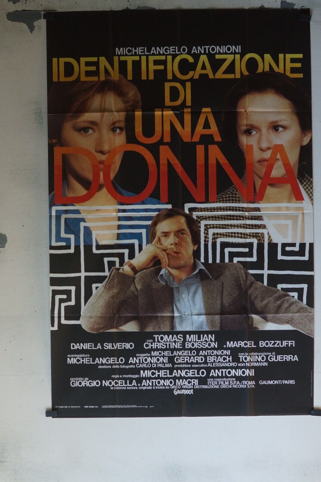 IDENTIFICAZIONE DI UNA DONA ORIGINAL MOVIE POSTER 90x140 MICHELANGELO ANTONIONO