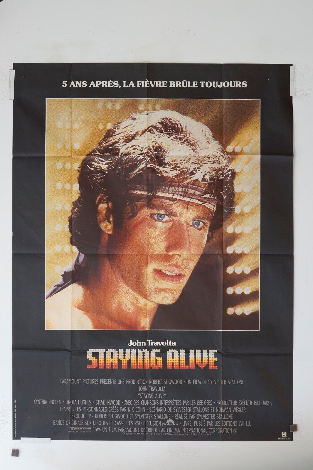 STAYING ALIVE MOVIE POSTER ORIGINAL 120x160 JOHN TRAVOLTA
