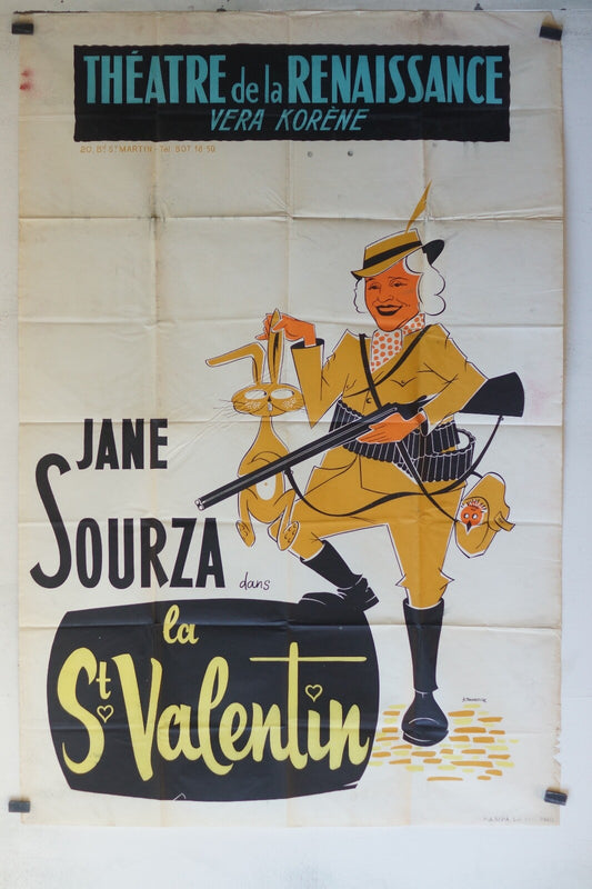 SAINT VALENTIN (LA) Movieposter ORIGINAL 100x150 Simone paris , Jane Sourza