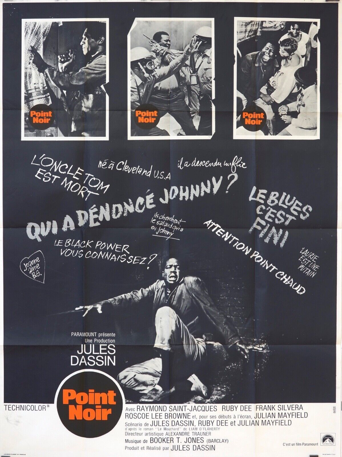 POINT NOIR ORINAL MOVIE POSTER ORIGINAL (120x160) JULES DASSIN