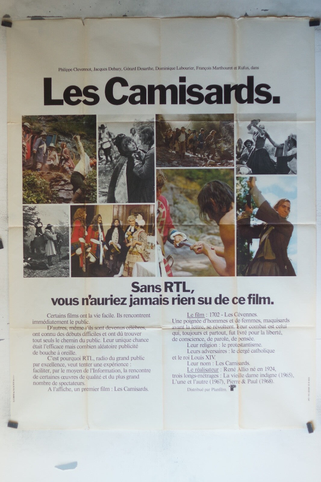 CAMISARDS (LES) MOVIE POSTER ORIGINAL 120x160 Philippe Clévenot ,