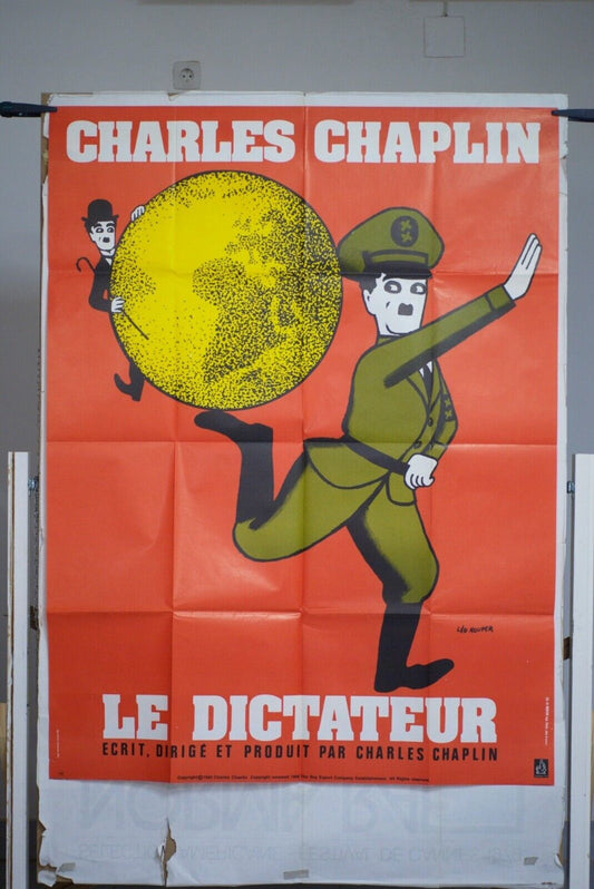 LE DICATATEUR Original Movie Poster 120X160 CHARLES CHAPLIN