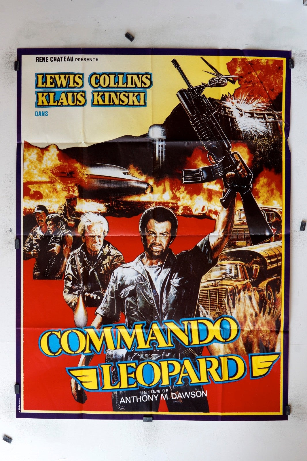 COMMANDO LÉOPARD LEWIS COLLINS ORIGINAL MOVIE POSTER 120x160