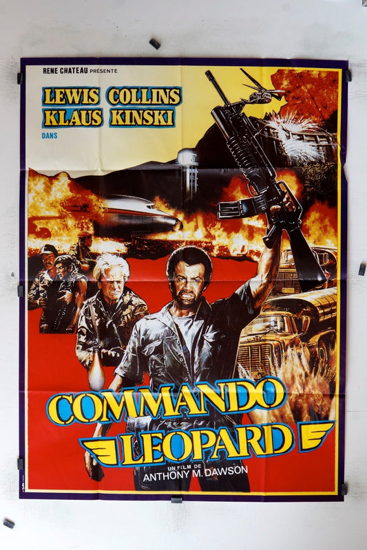 COMMANDO LÉOPARD LEWIS COLLINS ORIGINAL MOVIE POSTER 120x160