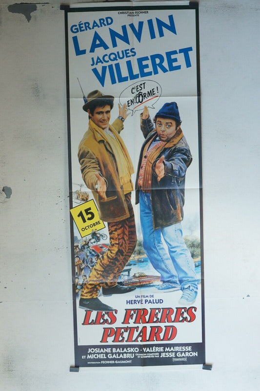 LES FRÈRES PÉTARD POSTER ORIGINAL 60x160 GÉRARD LANVIN