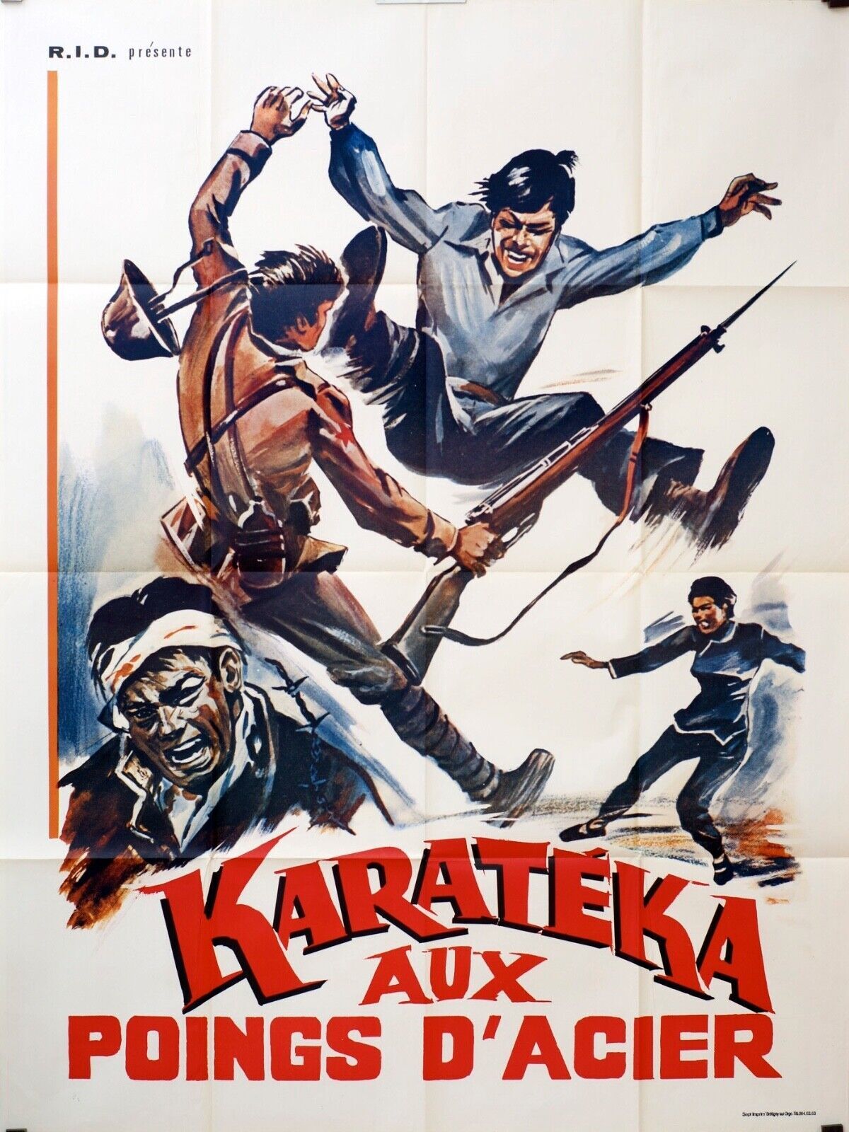 KARATÉKA AUX POINGS D’ACIER, KUNG-FU, KARATÉ, Movie poster ORIGINAL (120x160)