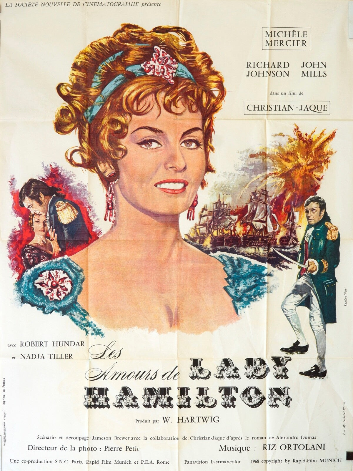 LES AMOURS DE LADY HAMILTON MOVIE POSTER ORIGINAL 120x160