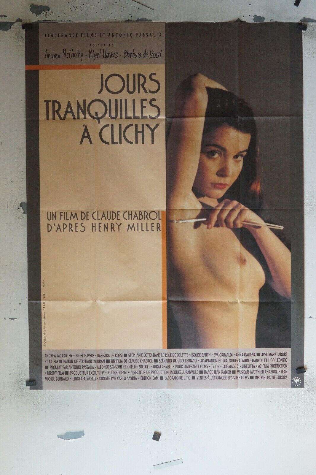 JOURS TRANQUILLES À CLICHY POSTER ORIGINAL (120x160) CLAUDE CHABROL