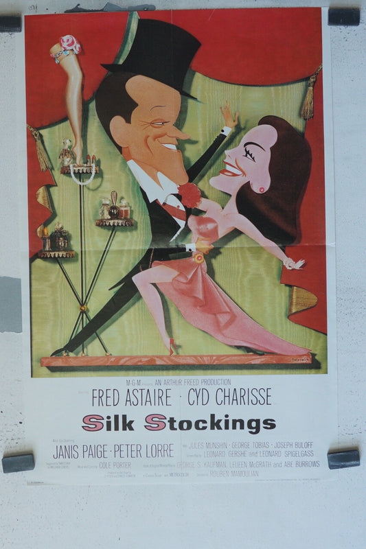 SILK STOCKINGS ORIGINAL MOVIE POSTER 40x60 FRED ASTAIRE – CYD CHARISSE