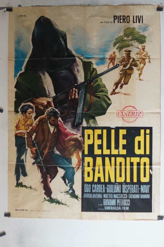 PELLE DI BANDITO, 1969 MOVIE POSTER ORIGINAL120x160 Ugo Cardea, Giuliano