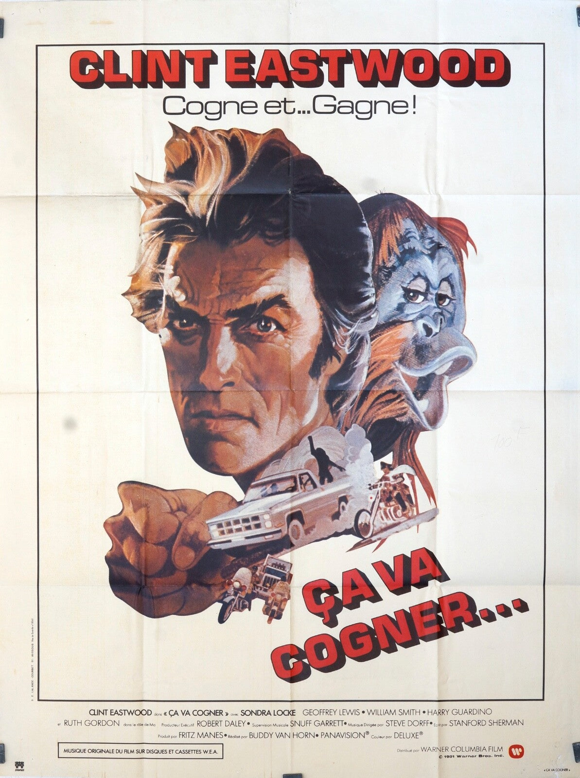 CA VA COGNER CLINT EASTWOOD MOVIE POSTER ORIGINAL 120x160