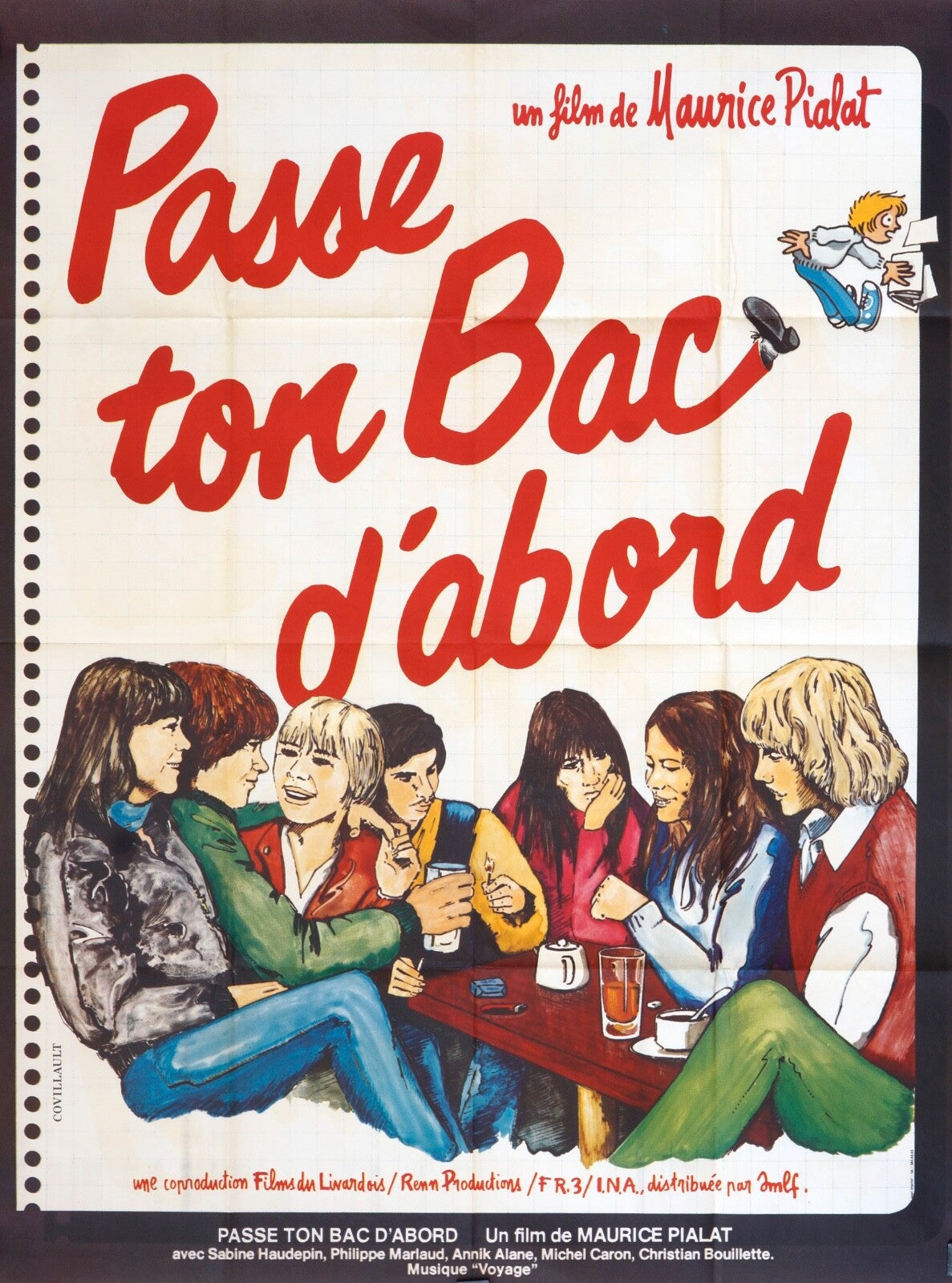 PASSE TON BAC D’ABORD POSTER ORIGINAL 120x160 MAURICE PIALAT