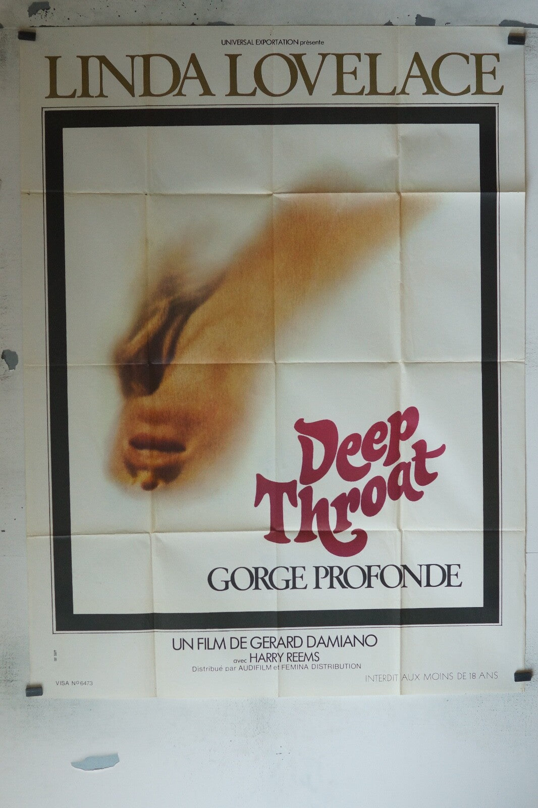 GORGE PROFONDE (DEEP THROAT) ORIGINAL 120x160 ISABELLE HUPPERT