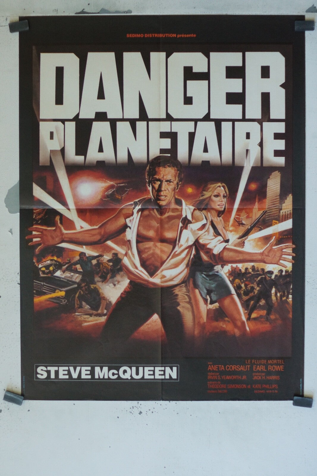 DANGER PLANÉTAIRE 60X80 STEVE MC QUEEN POSTER ORIGINAL