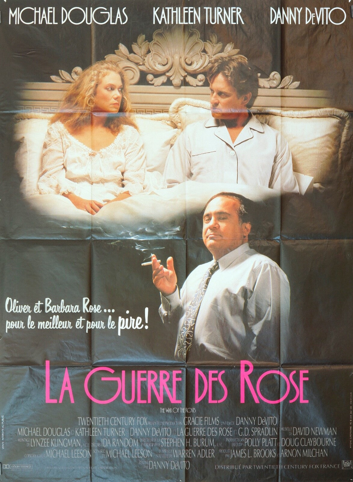 LA GUERRE DES ROSES MOVIE POSTER ORIGINAL 120x160 MICHAEL DOUGLAS