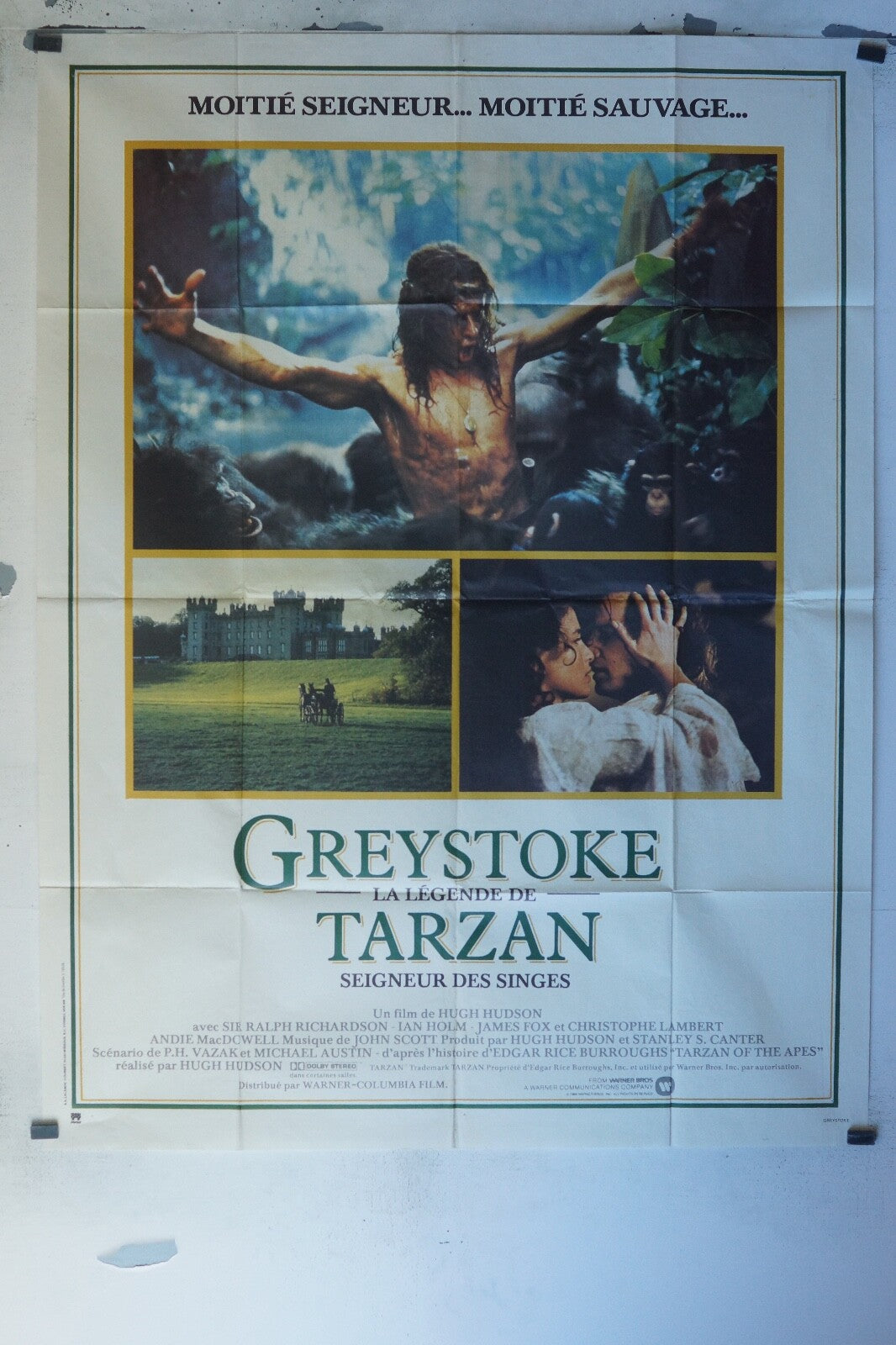 GREYSTOKE, LA LEGENDE DE TARZAN MOVIE POSTER ORIGINAL 120x160 IAN HOLM