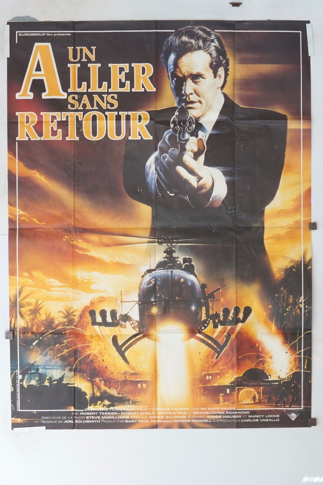 UN ALLER SANS RETOUR MOVIE POSTER ORIGINAL 120x160 ROBERT TESSIER