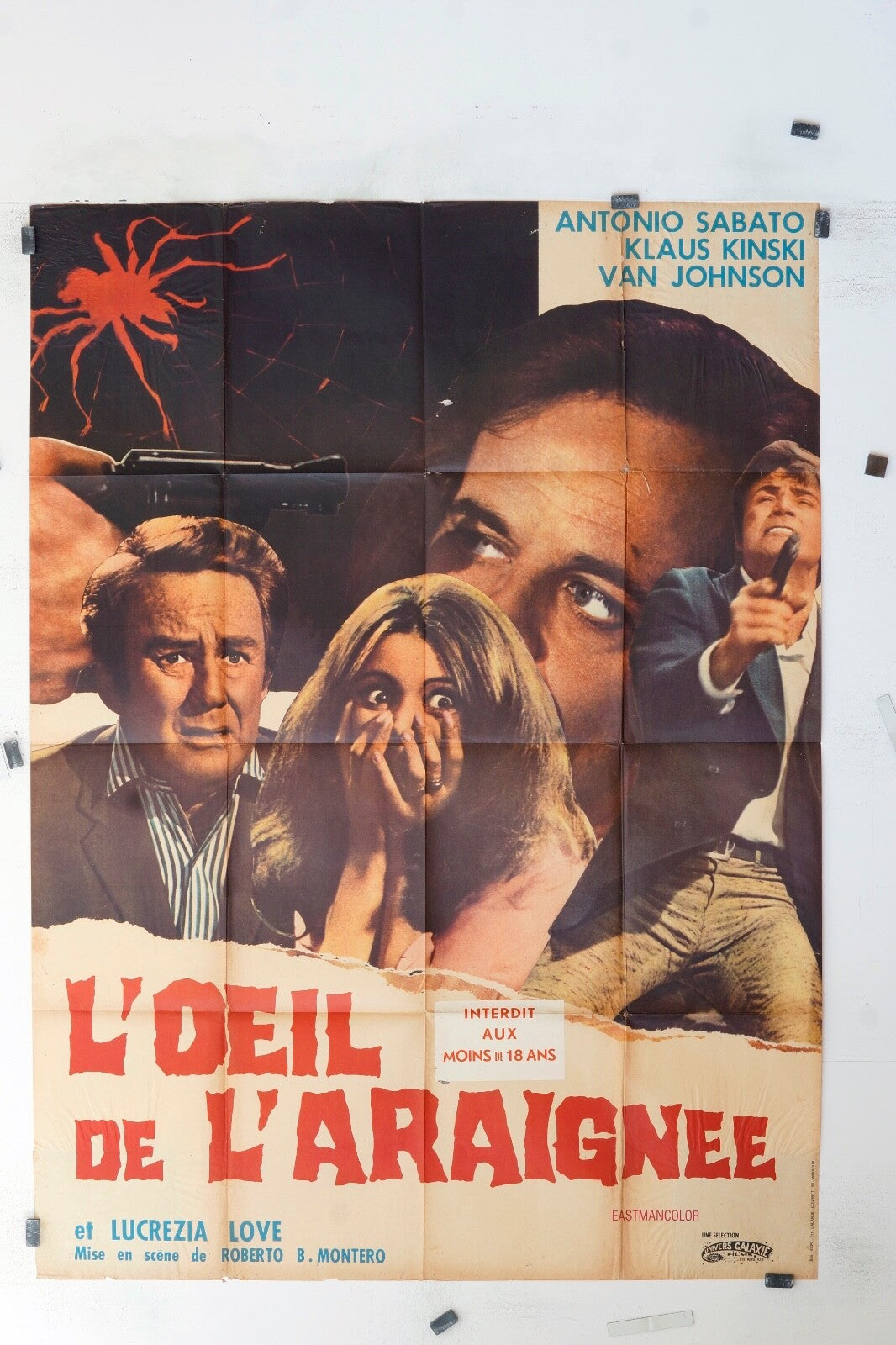 L’ŒIL DE L’ARAIGNÉE movie poster ORIGINAL 120x160 ANTONIO SABATO