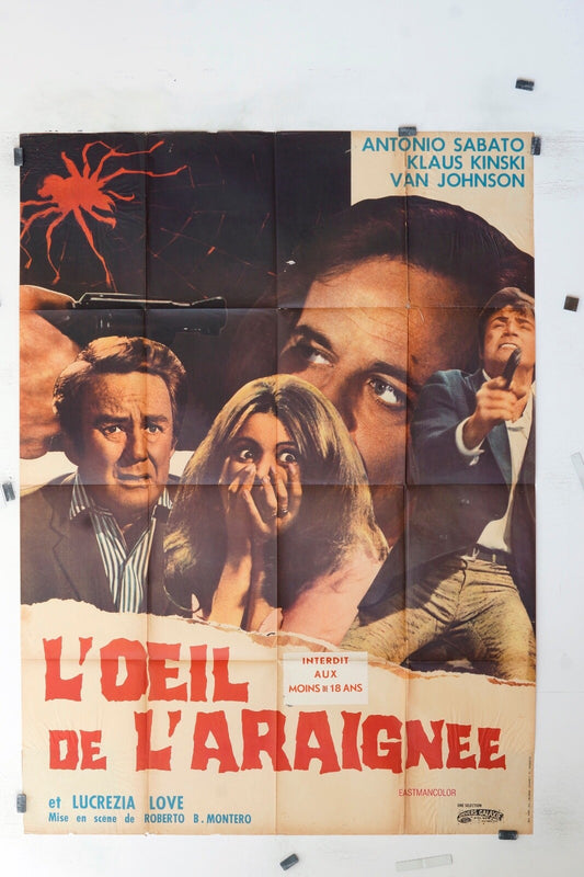 L’ŒIL DE L’ARAIGNÉE movie poster ORIGINAL 120x160 ANTONIO SABATO