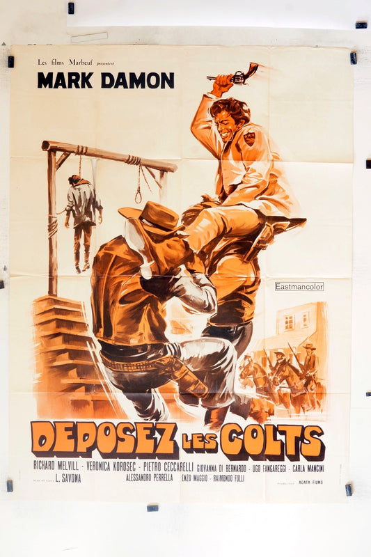 DÉPOSEZ LES COLTS Mark Damon MOVIE POSTER ORIGINAL 120x160