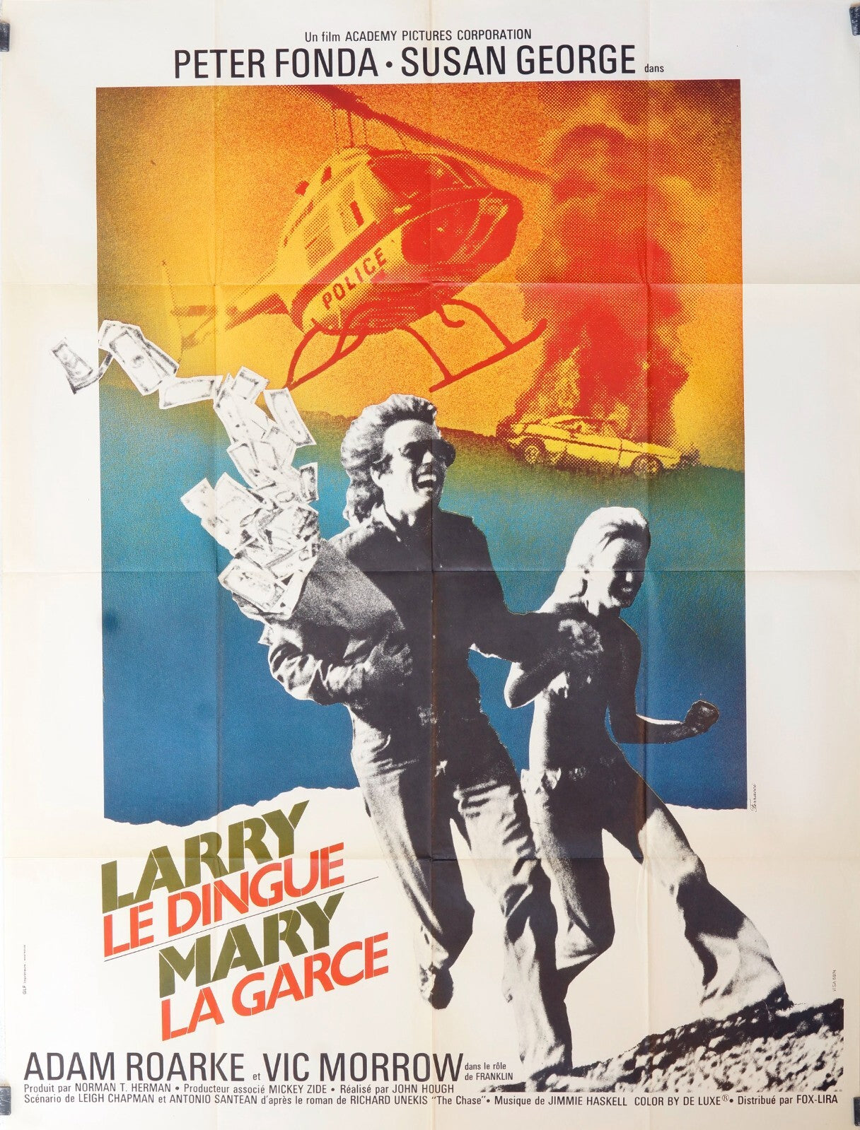 LARRY LE DINGUE, MARY LA GARCE , PETER FONDA,  MOVIE POSTER ORIGINAL 120x160
