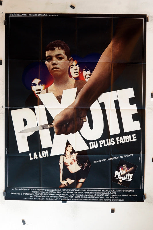 PIXOTE, LA LOI AU PLUS FAIBLE PAULO FRANCINI movie poster ORIGINAL 120x160