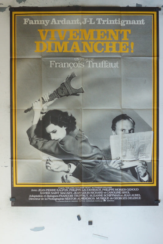 VIVEMENT DU DIMANCHE MOVIE POSTER ORIGINAL 120x160 FANNY ARDANT