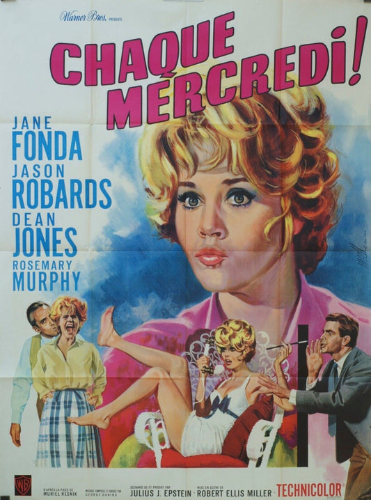 CHAQUE MERCREDI MOVIE POSTER ORIGINAL 120x160 JANE FONDA
