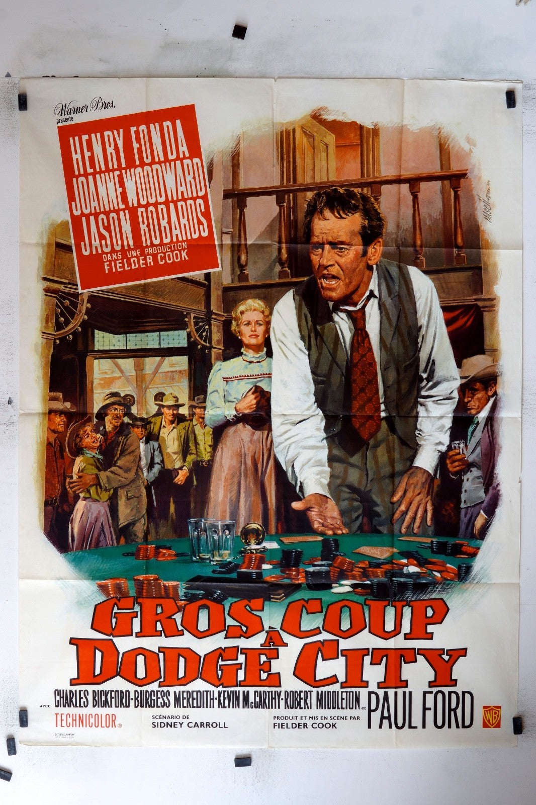 GROS A GROS À DODGE CITY, HENRY FONDA, MOVIE POSTER ORIGINAL