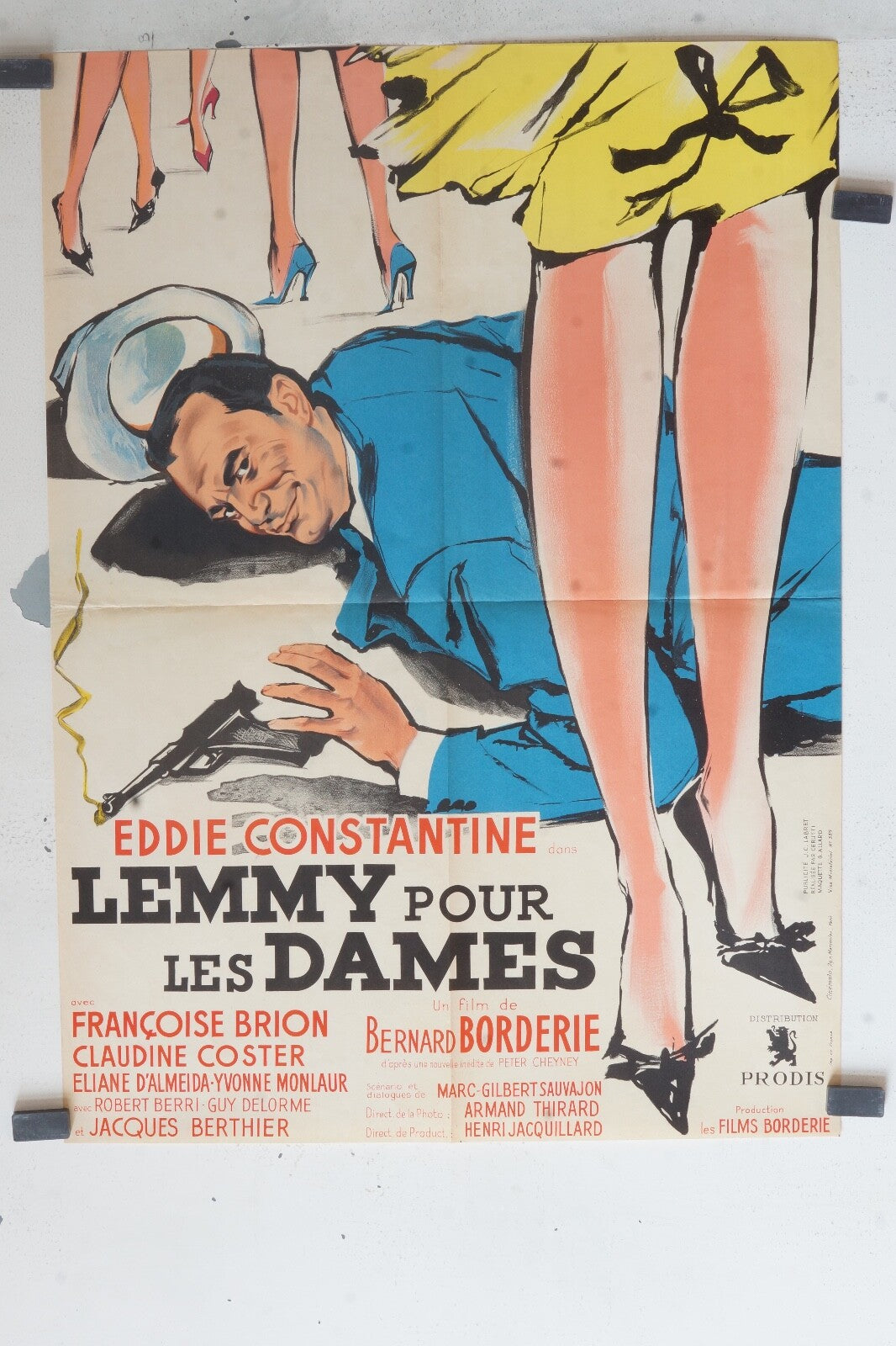 LEMMY POUR LES DAMES movie poster ORIGINAL (54X47) Constantine , Claudine